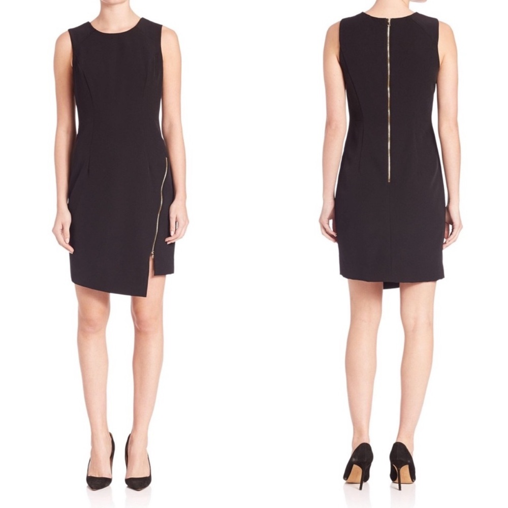 Milly Black with Gold Zipper Sheath Cady Dress
Size 4, Made in USA - Picture 5 of 13